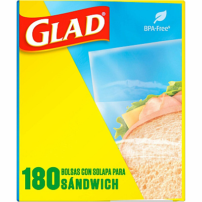 Glad Food Storage Bags - Sandwich Fold Top (CLO60771)