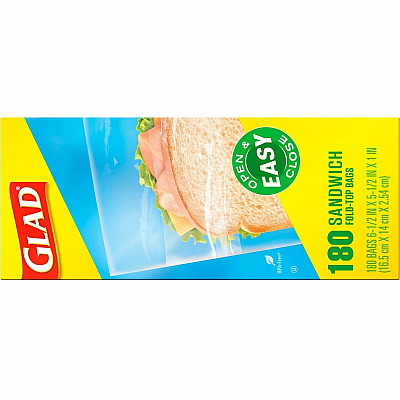 Glad Food Storage Bags - Sandwich Fold Top (CLO60771)