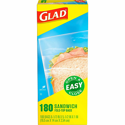 Glad Food Storage Bags - Sandwich Fold Top (CLO60771)
