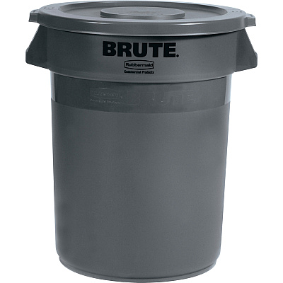 Rubbermaid Commercial Brute 32-Gallon Container Flat Lids (RCP263100GYCT)