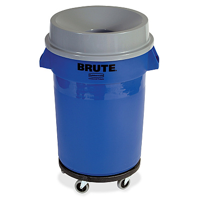 Rubbermaid Commercial Brute 32-Gallon Container Funnel Top Lids (RCP3543GRACT)