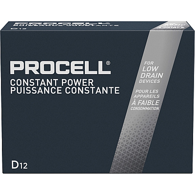 Duracell Procell Alkaline D Battery Boxes of 12 (DURPC1300CT)