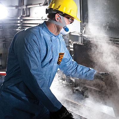 Kleenguard A60 Coveralls - Zipper Front, Storm Flap, Elastic Back, Wrists & Ankles (KCC45004)
