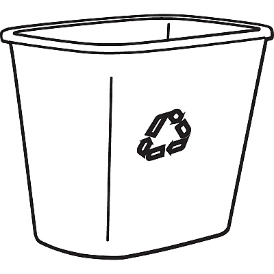 Rubbermaid Commercial 13 QT Standard Deskside Recycling Wastebaskets (RCP295573BECT)