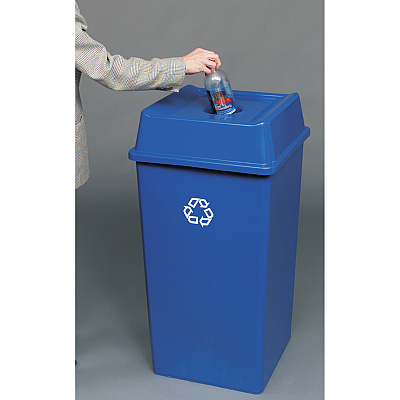 Rubbermaid Commercial 50-Gallon Square Recycling Container (RCP395973BECT)