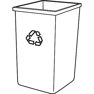 Rubbermaid Commercial 50-Gallon Square Recycling Container (RCP395973BECT)