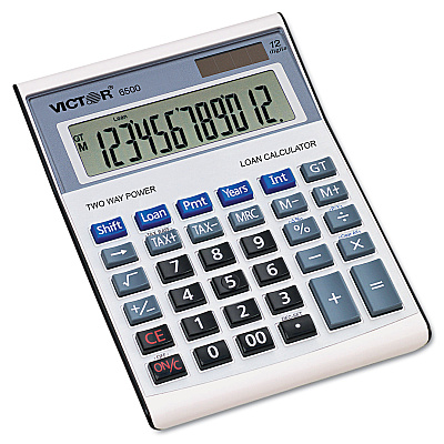 Victor 6500 Executive Desktop Loan Calculator, 12-Digit LCD