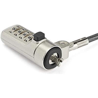 StarTech 6ft Laptop Cable Lock Combo - Wedge Slot (LTLOCKNBL)