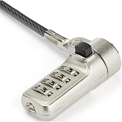 StarTech 6ft Laptop Cable Lock Combo - Wedge Slot (LTLOCKNBL)