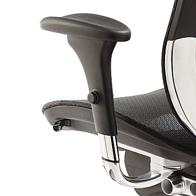 Alera EQ Series Ergonomic Multifunction Mid-Back Mesh Chair, Supports Up to 250 lb, Black Seat/Back, Aluminum Base (ALEEQA42ME10A)