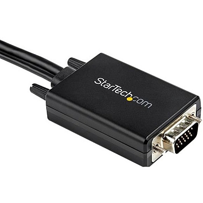 StarTech 6ft VGA to HDMI Converter Cable with USB Audio Support - 1080p Analog to Digital Video Adapter Cable - Male VGA to Male HDMI (STAVGA2HDMM6)