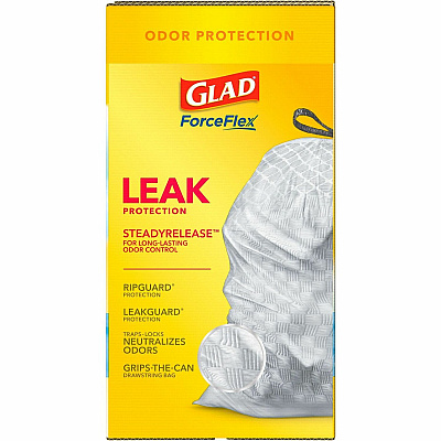 Glad ForceFlex Tall Kitchen Drawstring Trash Bags (CLO78563)