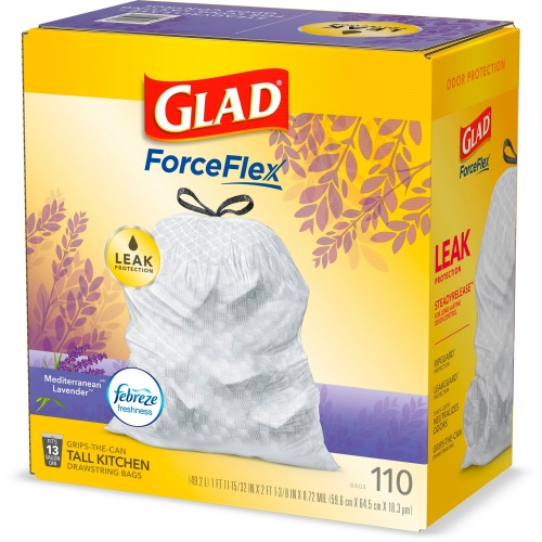 Glad ForceFlex Tall Kitchen Drawstring Trash Bags (79157)