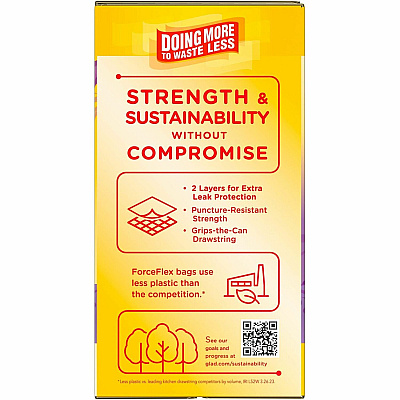 Glad ForceFlex Tall Kitchen Drawstring Trash Bags (CLO79157)