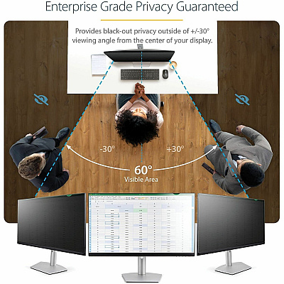 StarTech 21.5in. Monitor Privacy Screen - Universal - Matte Or Glossy - 16:9 Aspect Ratio - 30+/- Degree Privacy Viewing Angle (PRIVSCNMON21)