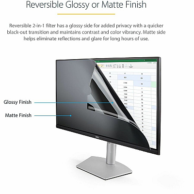 StarTech 21.5in. Monitor Privacy Screen - Universal - Matte Or Glossy - 16:9 Aspect Ratio - 30+/- Degree Privacy Viewing Angle (PRIVSCNMON21)