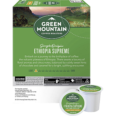 Green Mountain Coffee Roasters K-Cup Ethiopia Supreme Coffee (GMT8488)