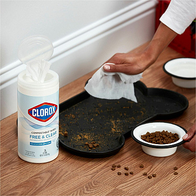 Clorox Free & Clear Compostable All Purpose Cleaning Wipes (CLO32486)
