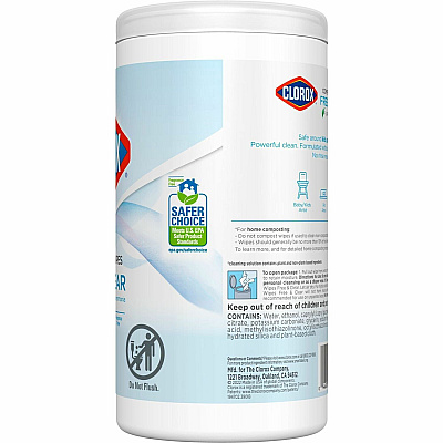 Clorox Free & Clear Compostable All Purpose Cleaning Wipes (CLO32486)