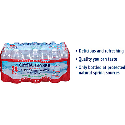 Crystal Geyser Water Alpine Spring Bottled Water (CGW24514CT)