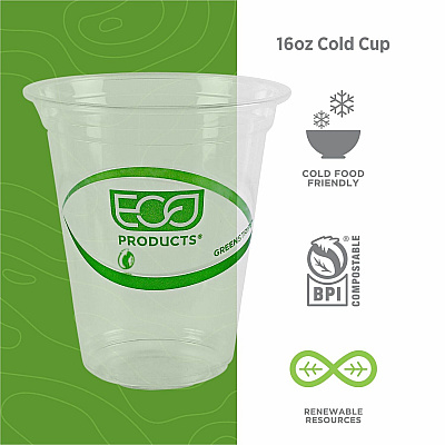 Eco-Products 16 oz GreenStripe Cold Cups (ECOEPCC16GSACT)