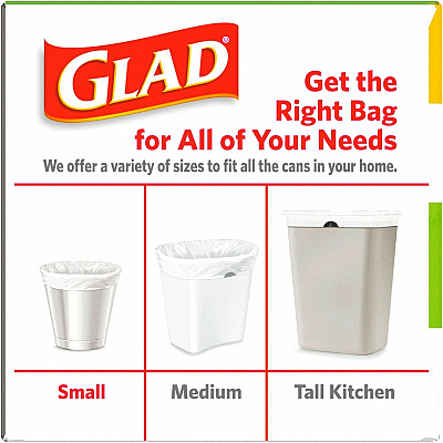 Glad Small Kitchen Drawstring Trash Bags (CLO79120)