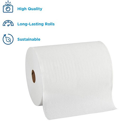 enMotion Paper Towel Rolls, 10" x 800', 40% Recycled, White, Pack Of 6 Rolls (GPC89490)