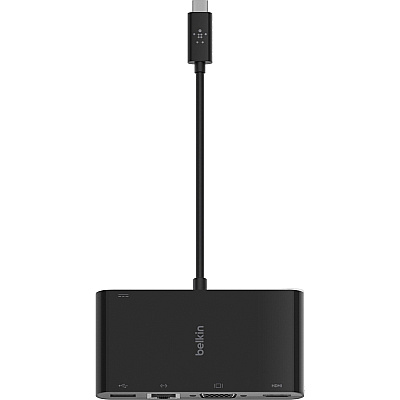 Belkin USB-C Multimedia + Charge Adapter (BLKAVC004BKBL)