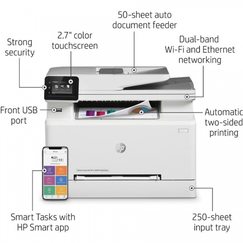 HP LaserJet Pro M283fdw Wireless Laser Multifunction Printer - Color (7KW75A)