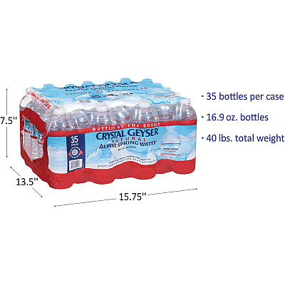 Crystal Geyser Alpine Spring Bottled Water (CGW35001)