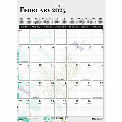 House of Doolittle Wild Flower Monthly Wall Calendar (HOD3462)
