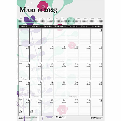 House of Doolittle Wild Flower Monthly Wall Calendar (HOD3462)