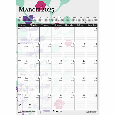 House of Doolittle Wild Flower Monthly Wall Calendar (HOD3462)