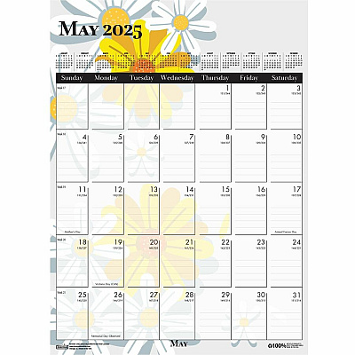 House of Doolittle Wild Flower Monthly Wall Calendar (HOD3462)