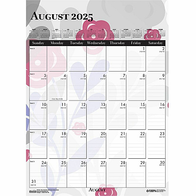 House of Doolittle Wild Flower Monthly Wall Calendar (HOD3462)