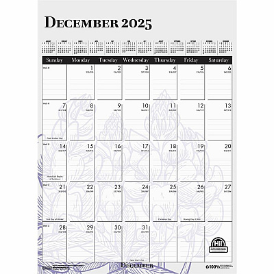 House of Doolittle Wild Flower Monthly Wall Calendar (HOD3462)