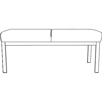Lorell Healthcare Reception Guest Bench (LLR66999)