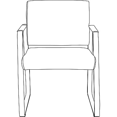 Lorell Healthcare Reception Sled Base Guest Chair (LLR66996)