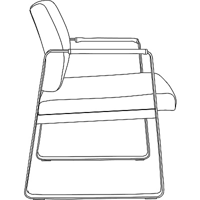 Lorell Healthcare Reception Big & Tall Sled Base Guest Chair (LLR66997)