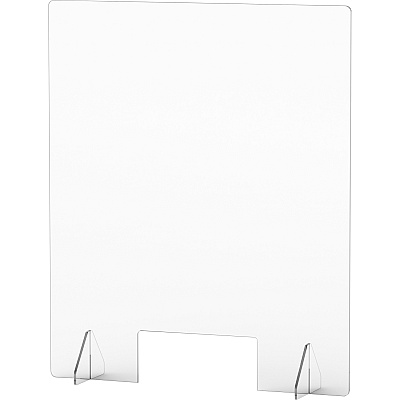 Lorell Social Distancing Barrier w/Pass-Through Cutout (LLR55683)