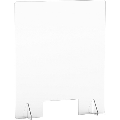 Lorell Social Distancing Barrier w/Pass-Through Cutout (LLR55683)