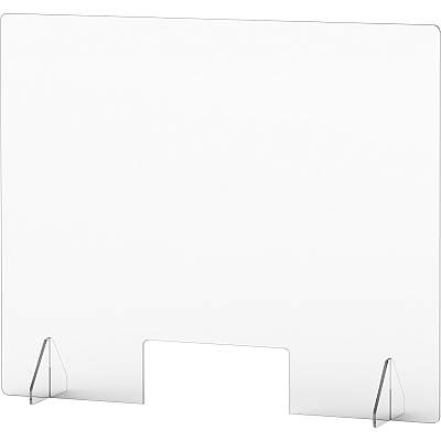 Lorell Social Distancing Barrier w/Pass-Through Cutout (LLR55685)