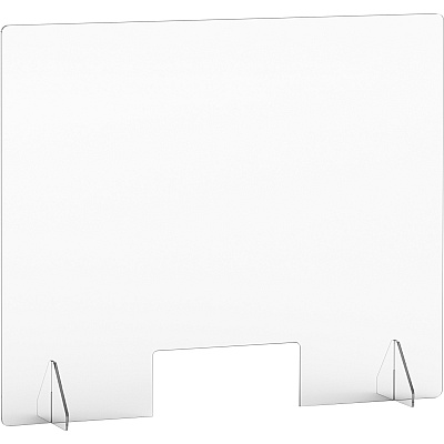 Lorell Social Distancing Barrier w/Pass-Through Cutout (LLR55685)