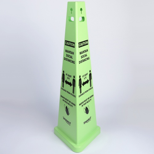 TriVu Social Distancing 3 Sided Safety Cone (9140SM)