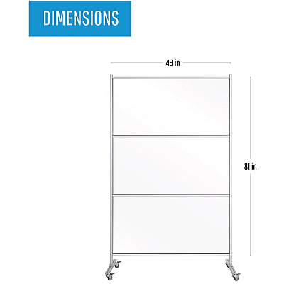 Bi-silque Mobile Glass Panel Divider (BVCDSP273046)