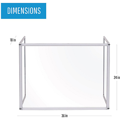 Bi-silque Desktop Divider Glass Barrier (BVCGL07219101)