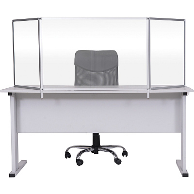 Bi-silque Desktop Divider Glass Barrier (BVCGL07219101)