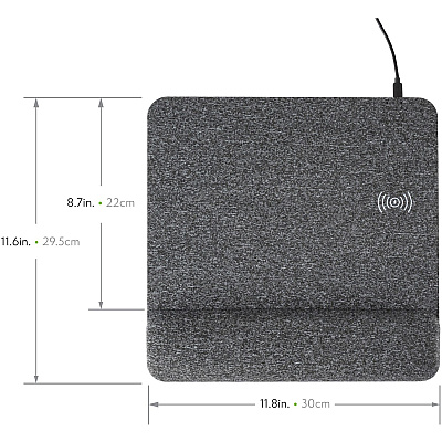 Allsop PowerTrack Plush Wireless Charging Mousepad - (ASP32304)