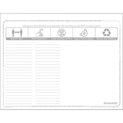 AT-A-GLANCE Disposable Clean Sheets (AAGSK2628)