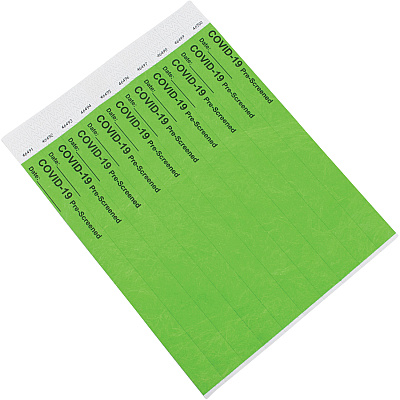 Advantus COVID Prescreened Tyvek Wristbands (AVT76097)